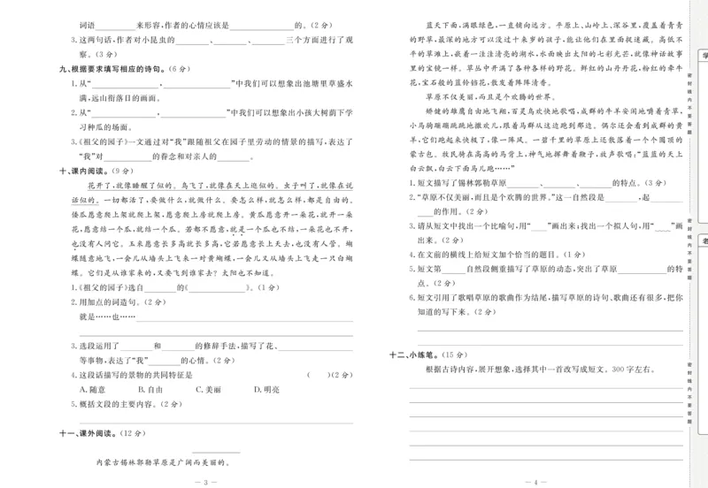 《《状元大考卷》语文五年级下（RJ）_小学1-6年级全科全套_1-6年级全科下册_五年级_五年级下语文_语文五下电子册类》第4页预览