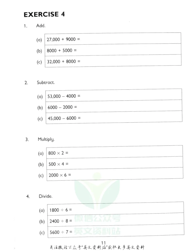 《新加坡PrimaryMathematics5AWorkbook_小初高学习资料合集（每天更新）_国外原版英文教辅汇总_新加坡小学数学PrimaryMathematics》第10页预览