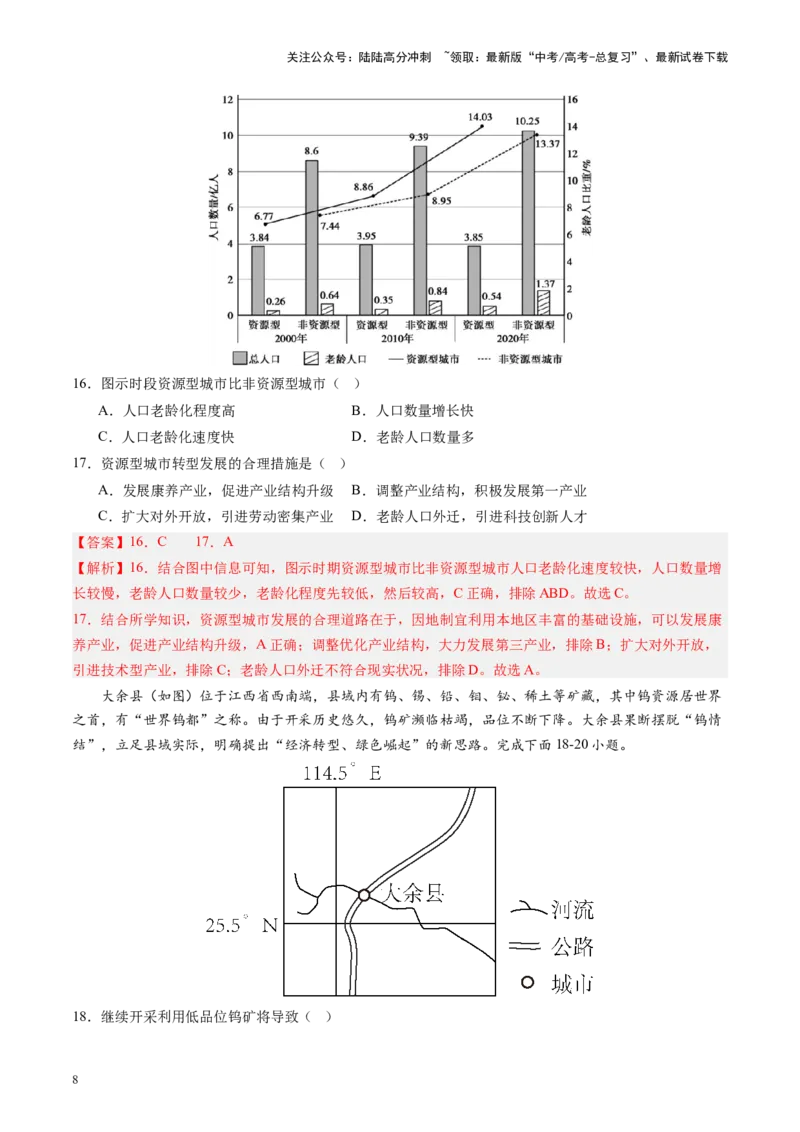 《热点12城市转型与城市发展-（解析版）_07-地理-高考总复习_专项复习_2024年_2024年高考地理热点专题解读与训练_资料》第8页预览