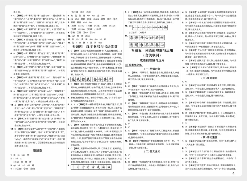 《语文答案_2027小白鸥小升初分类真题_分类卷_2027小白鸥分类卷语文a4》第3页预览
