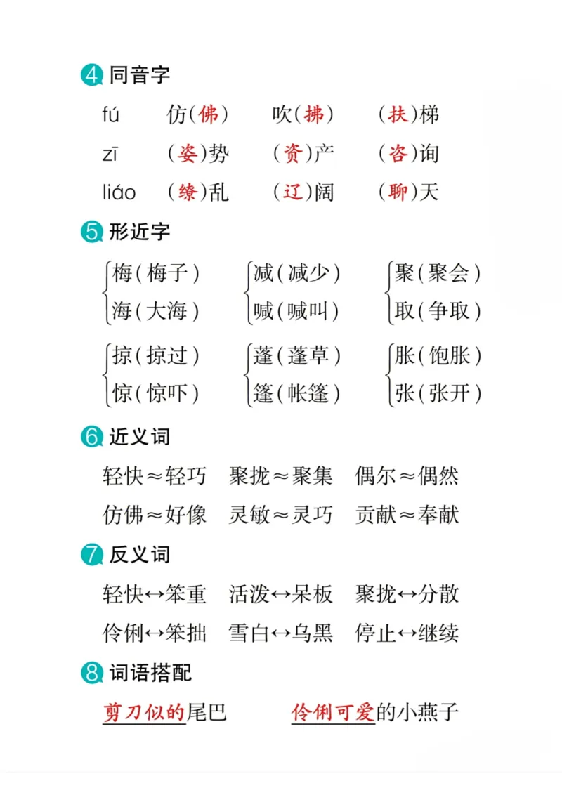 《三年级语文下册1-8单元考点速记_小学1-6年级全科全套_1-6年级全科下册_三年级_三年级下语文_语文三下单元知识总结》第2页预览