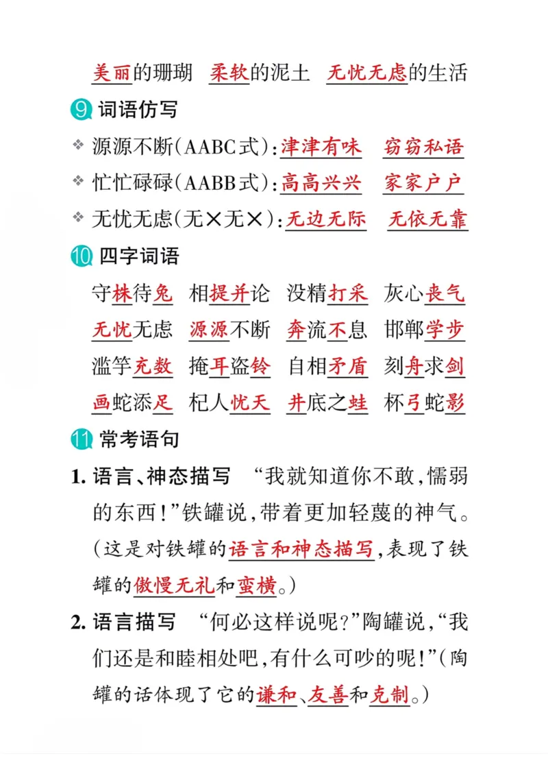 《三年级语文下册1-8单元考点速记_小学1-6年级全科全套_1-6年级全科下册_三年级_三年级下语文_语文三下单元知识总结》第7页预览