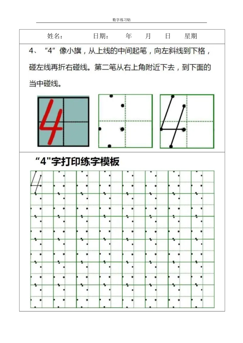 《小学0-9数字书写规范字贴(1)_小学1-6年级全科全套_1-6年级全科上册_一年级_数学_A一年级数学(通用版)_通用版数学一上专项练习》第4页预览
