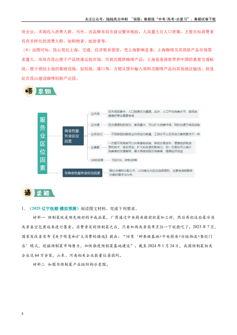 《大题10服务业区位因素及发展措施（3大热点角度）（教师版）（黑吉辽蒙专用）_07-地理-高考总复习_专项复习_2025年_2025年高考地理大题突破+限时集训（黑吉辽蒙专用）》第3页预览