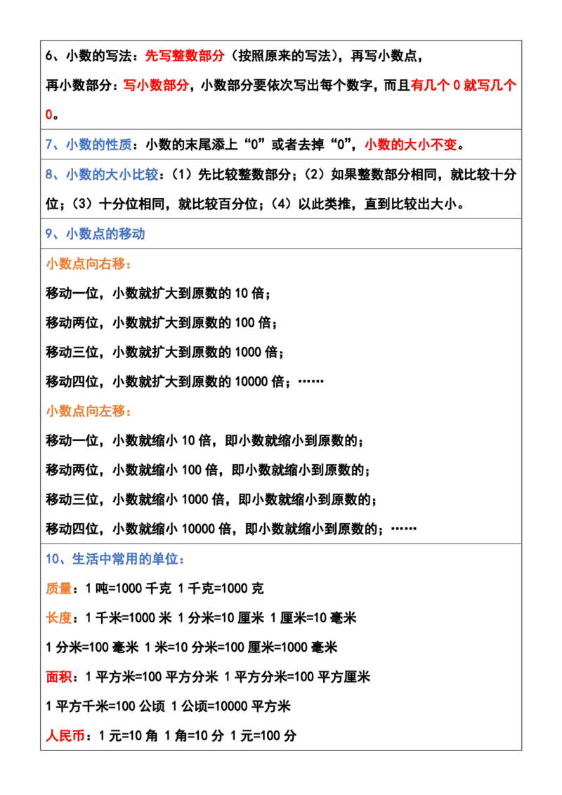 《四年级数学下册必背知识点(1)(2)_小学1-6年级全科全套_1-6年级全科下册_四年级_四年级下数学_数学四下通用版》第4页预览