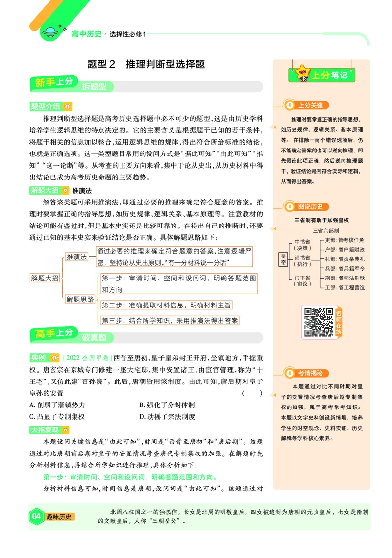 《上分手册历史选择性必修1RJ金考卷单元双测卷_2024天星高中单元双测卷上分手册》第4页预览