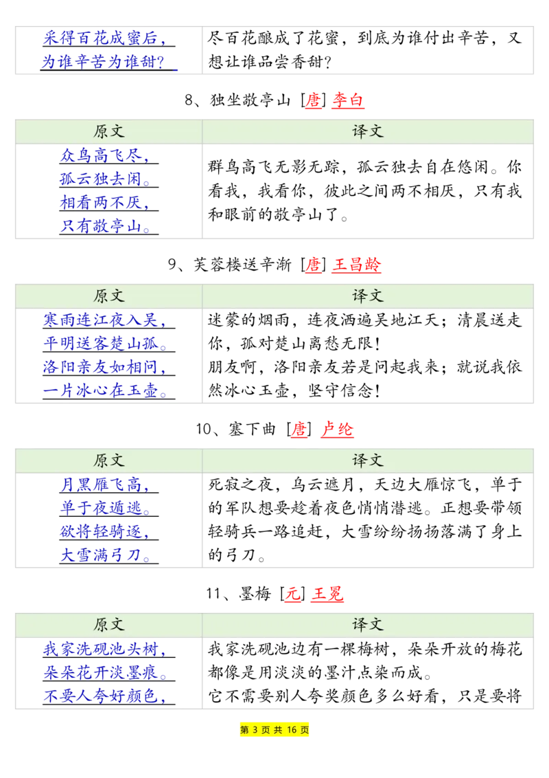 《四年级语文下册寒假预习必备重点常考内容_小学1-6年级全科全套_1-6年级全科下册_四年级_其他补充资料_热门资料_语文》第3页预览