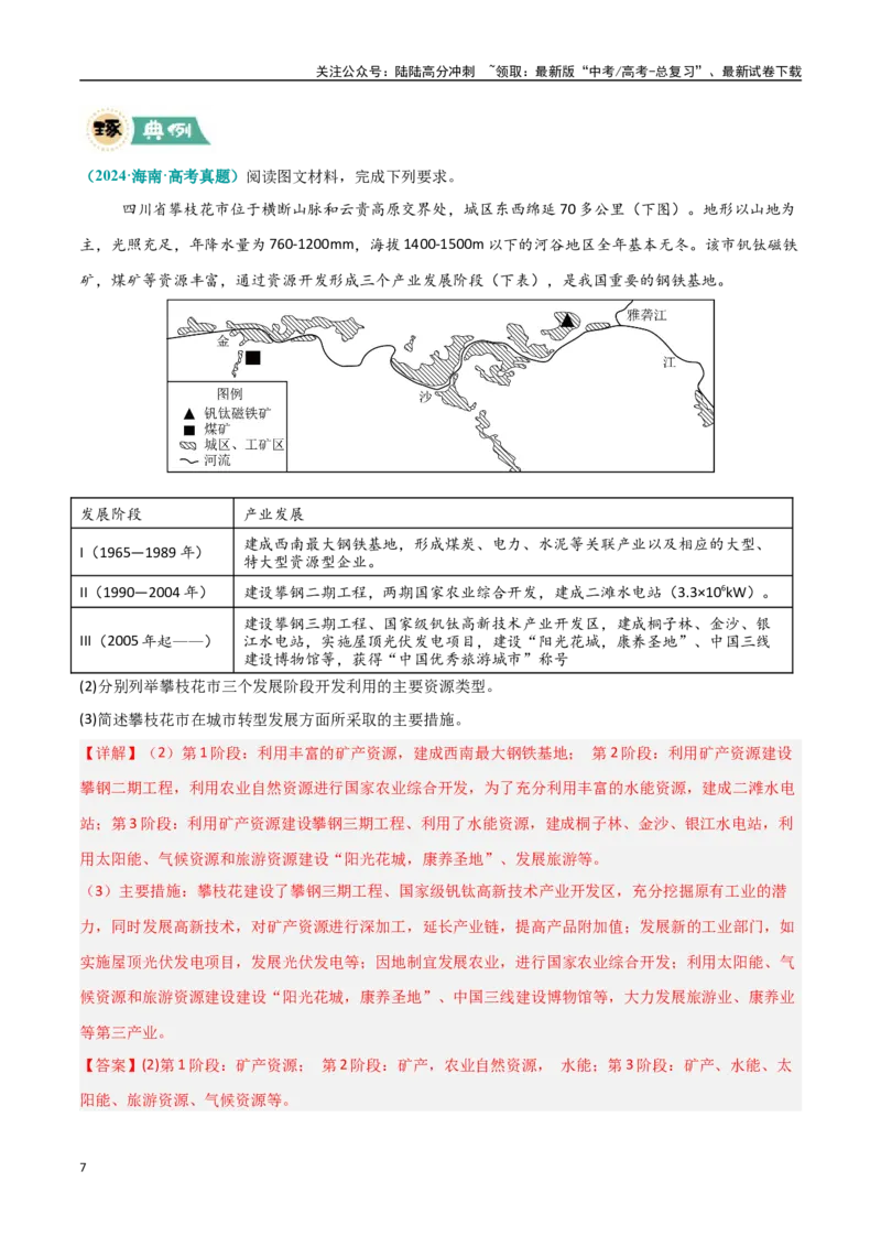 《大题08服务业与产业转型升级（2大热点角度）（教师版）_07-地理-高考总复习_专项复习_2025年_2025年高考地理大题突破+限时集训（新高考通用）》第7页预览