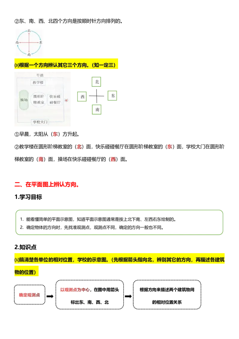 《三年级数学下册第1单元位置与方向（一）北北_小学1-6年级全科全套_1-6年级全科下册_三年级_三年级下数学_数学三下人教版》第3页预览