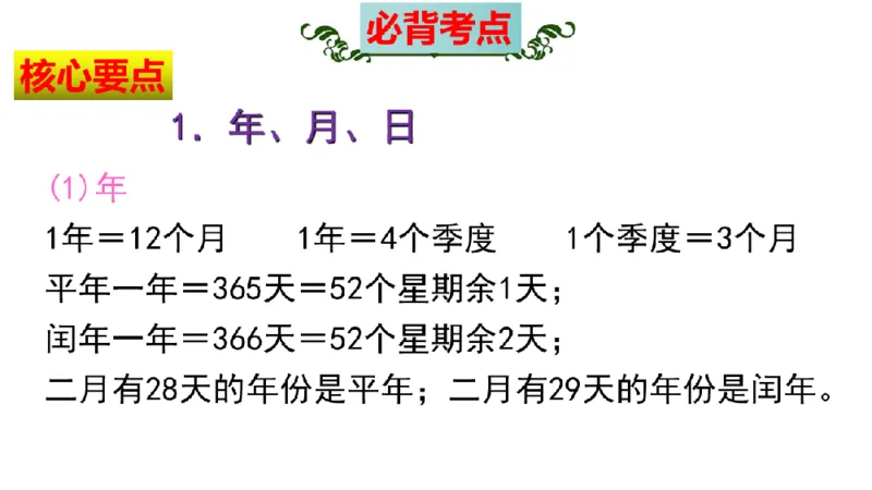 《三（上）数学（北师大版）第7单元《年、月、日》高效培优知识梳理_小学1-6年级全科全套_1-6年级全科上册_三年级_数学_三年级数学（北师大版）_北师大数学三上知识总结》第10页预览