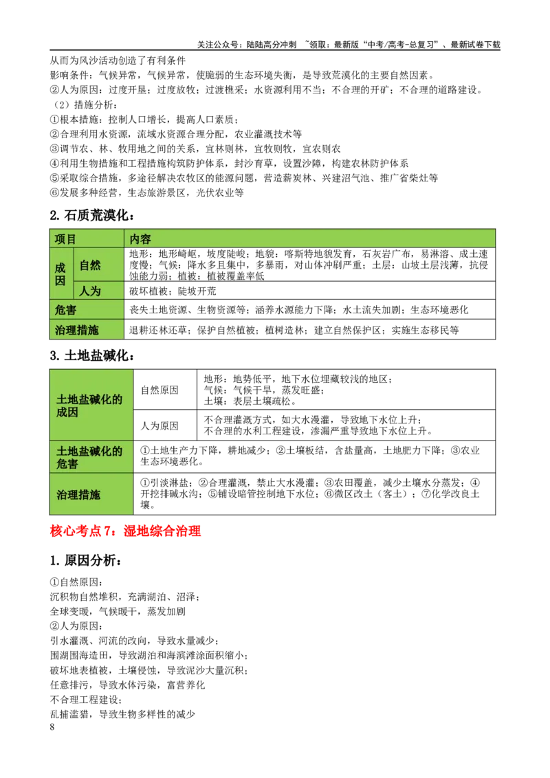《秘籍03考前必记区域发展核心考点（5大主题24核心考点）（新高考专用）_07-地理-高考总复习_专项复习_2024年_2024年高考地理抢分秘籍（新高考专用）》第8页预览