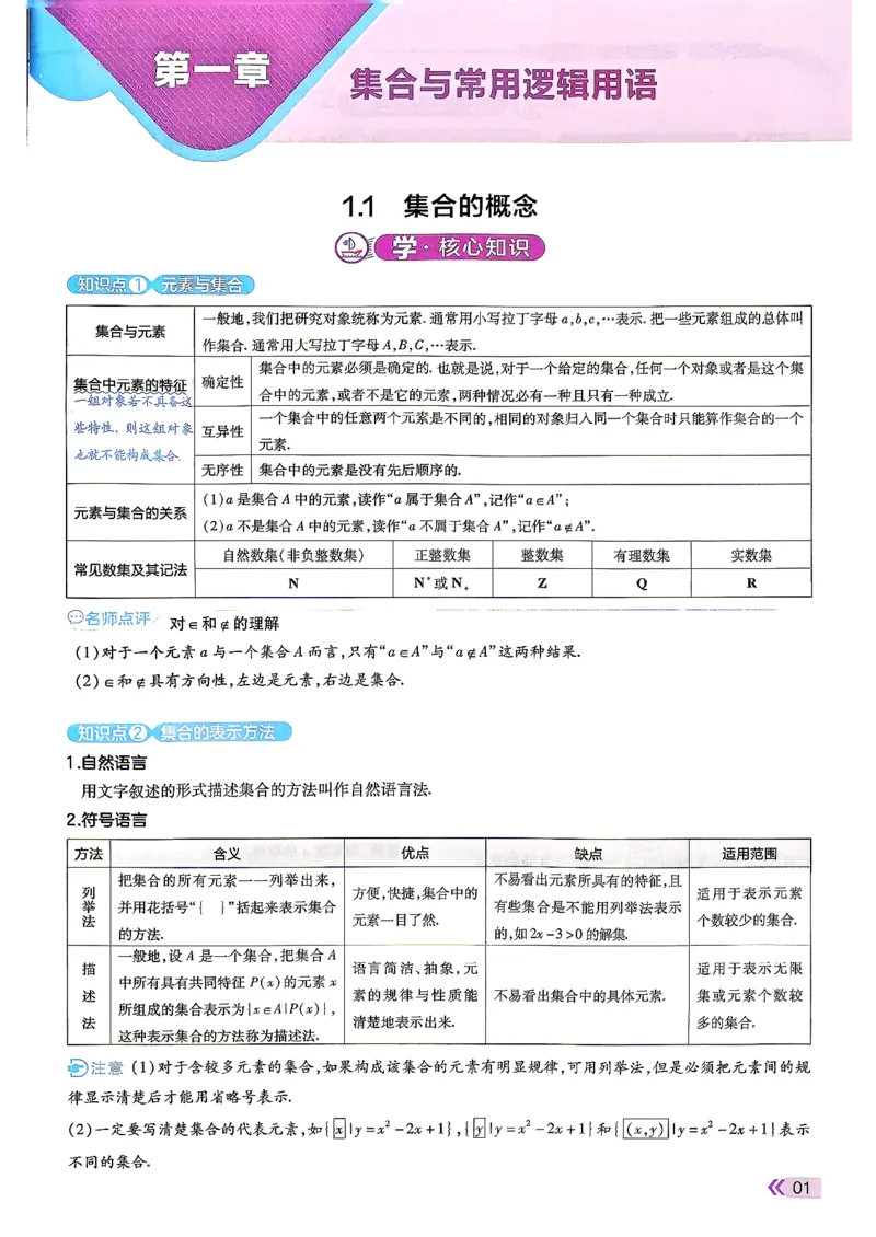 《学思用数学_2027版高中《一遍过》数学人教A必修一》第3页预览