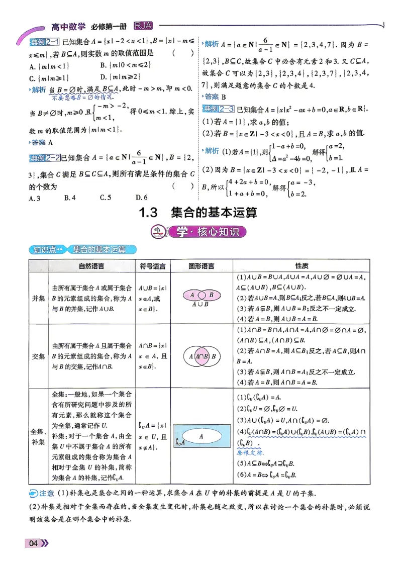 《学思用数学_2027版高中《一遍过》数学人教A必修一》第6页预览
