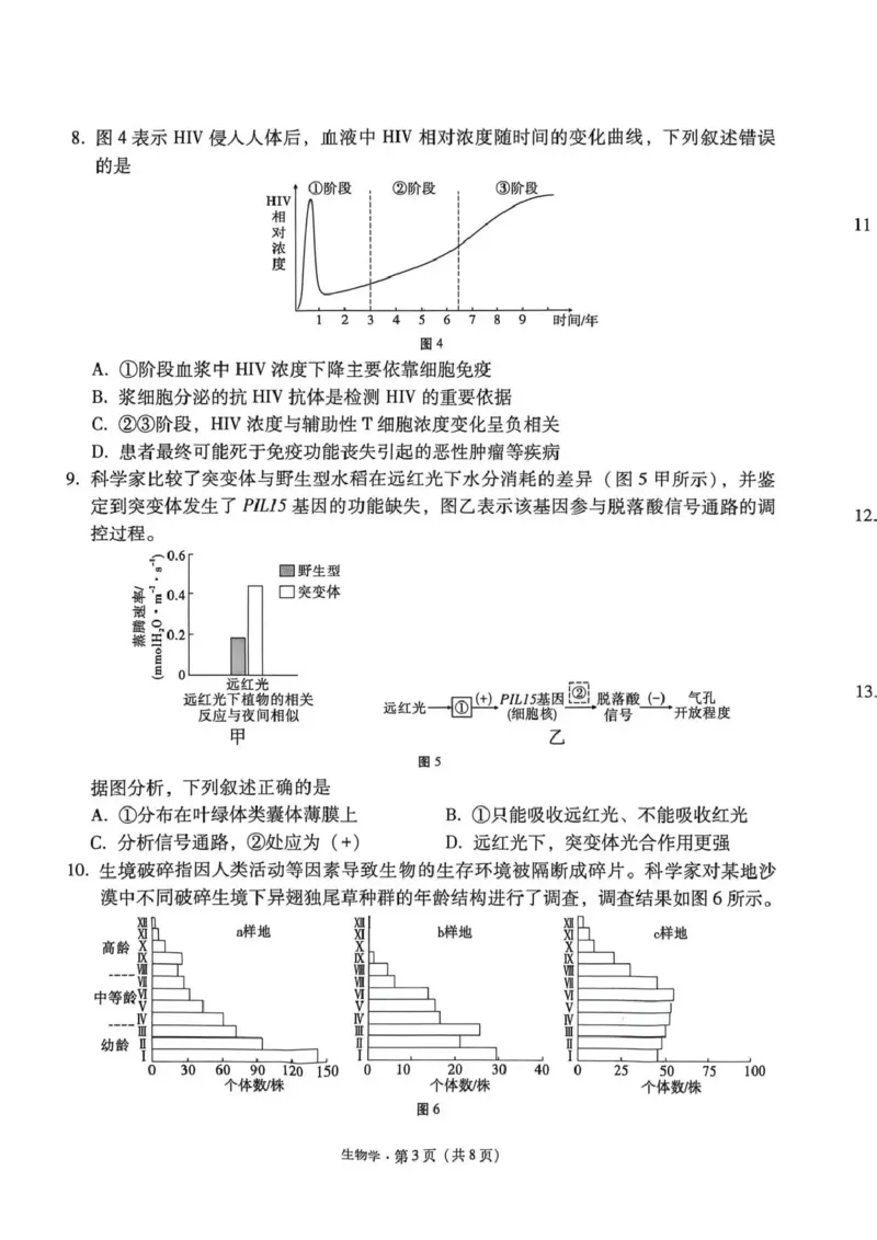 《西南名校联盟2026届“3+3+3”高考备考诊断性联考（五）生物_2024-2027高三（6-6月题库）_2026年05月高三试卷_260516西南名校联盟2026届“3+3+3”高考备考诊断性联考（五）》第3页预览