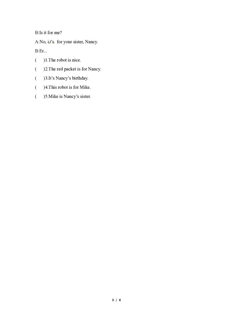 《三（上）英语（译林三起）期末冲刺卷（6套）_小学1-6年级全科全套_1-6年级全科上册_三年级_英语_A三年级英语（译林版）_译林英语三上期末试卷》第7页预览