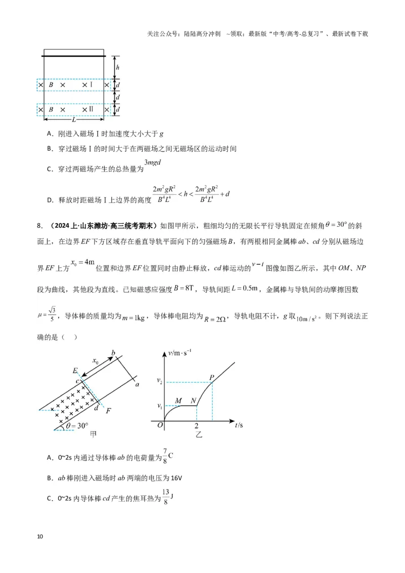 《专题15电磁感应中的棒轨模型（学生版）_04-物理-高考总复习_二轮复习_2025年_2025届高考物理二轮复习热点题型归类_资料_2024版》第10页预览