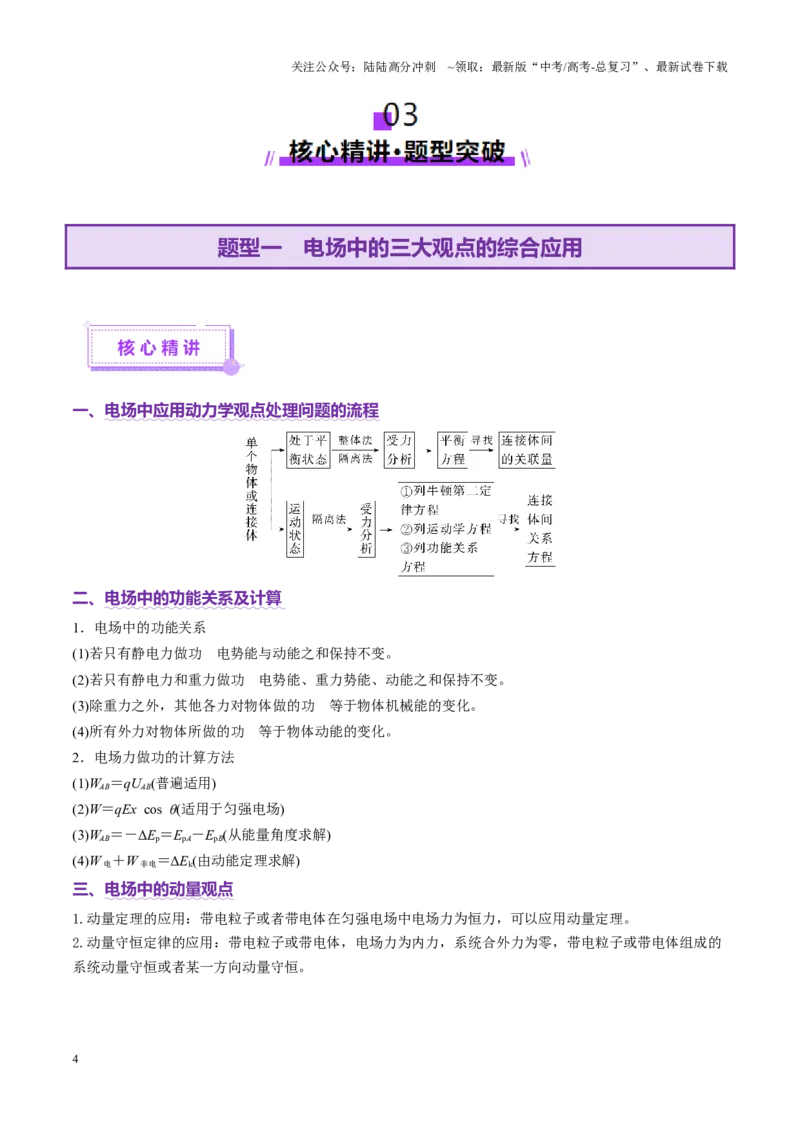 《专题14电学中三大观点的综合应用（讲义）（教师版）_04-物理-高考总复习_二轮复习_2025年_2025年高考物理二轮复习课件+讲义+练习（新高考通用）》第4页预览