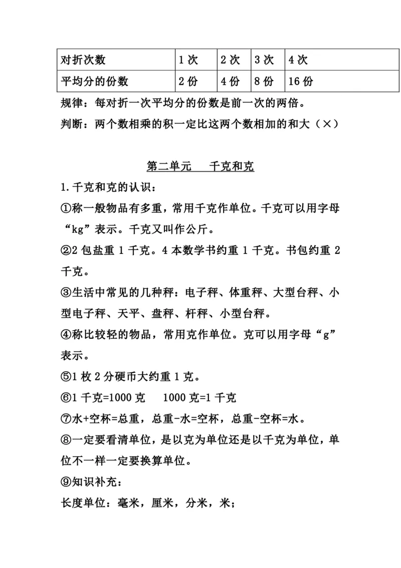 《三（上）苏教版数学知识点_小学1-6年级全科全套_1-6年级全科上册_三年级_数学_三年级数学（苏教版）_苏教数学三上知识总结》第3页预览