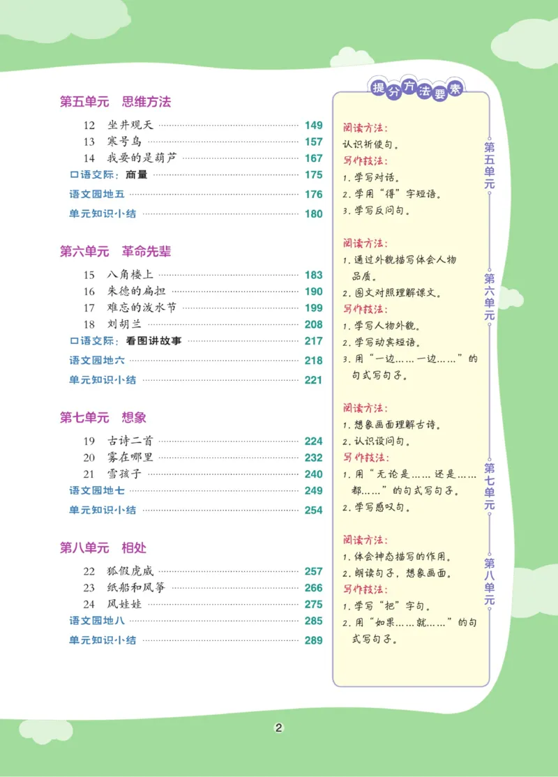 《《点拨》2年级语文上册人教版_小学1-6年级全科全套_1-6年级全科上册_二年级_语文_语文二上课堂笔记》第7页预览