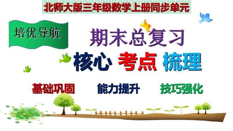 《三（上）数学（北师大版）-期末检测考前高效培优知识梳理总复习_小学1-6年级全科全套_1-6年级全科上册_三年级_数学_三年级数学（北师大版）_北师大数学三上知识总结》第1页预览