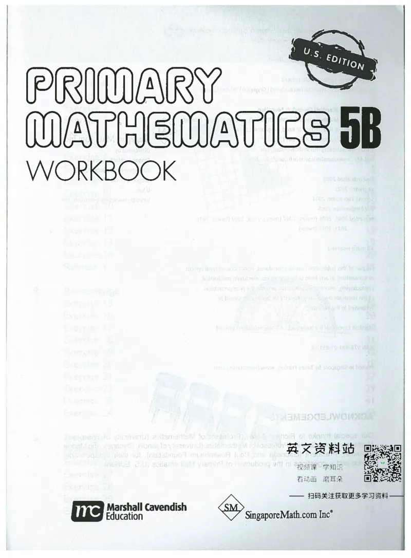 《新加坡PrimaryMathematics5BWorkbook_小初高学习资料合集（每天更新）_国外原版英文教辅汇总_新加坡小学数学PrimaryMathematics》第1页预览