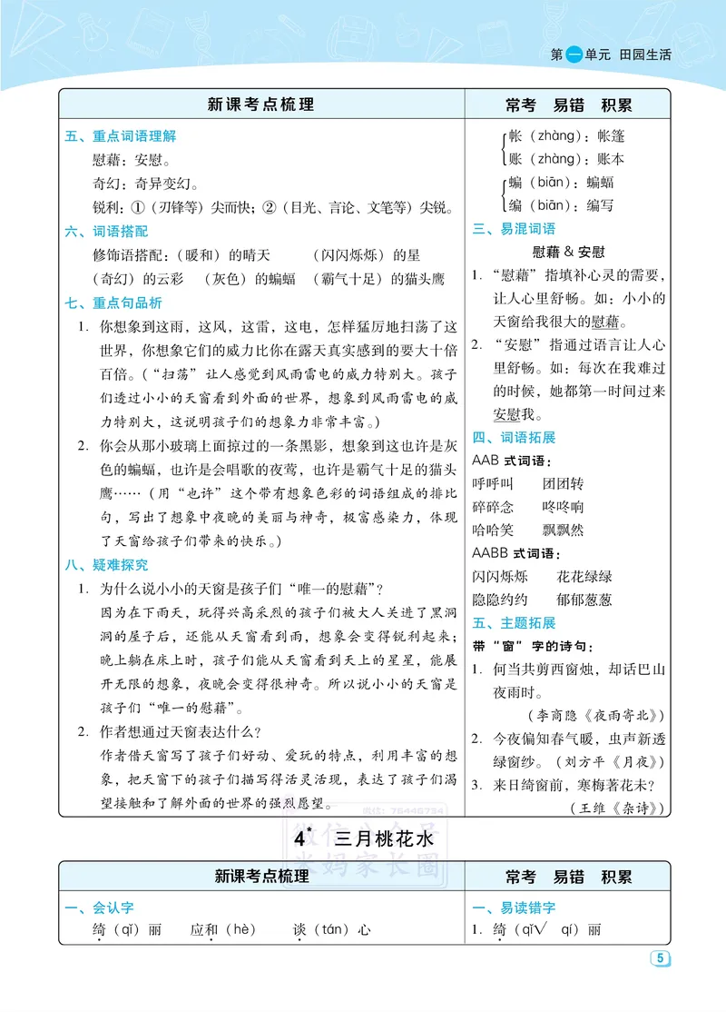 《四年级语文下册全册名师划重点新课考点汇总-传_小学1-6年级全科全套_1-6年级全科下册_四年级_其他补充资料_热门资料_语文》第5页预览
