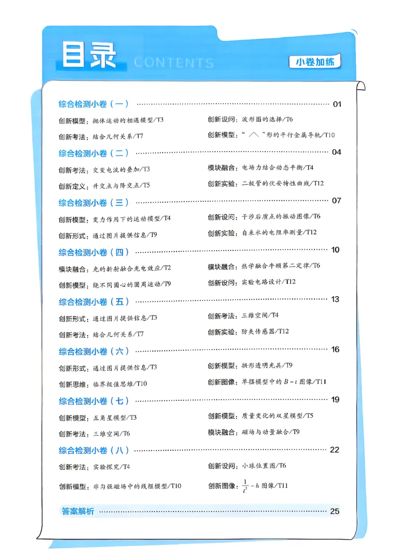 《物理_小卷加练_小初高学习资料合集（每天更新）_2027版《天星高考小题狂练》_4-物理小题狂练27版》第2页预览