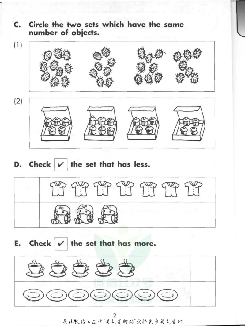 《新加坡PrimaryMathematics1AExtraPractice_小初高学习资料合集（每天更新）_国外原版英文教辅汇总_新加坡小学数学PrimaryMathematics》第2页预览