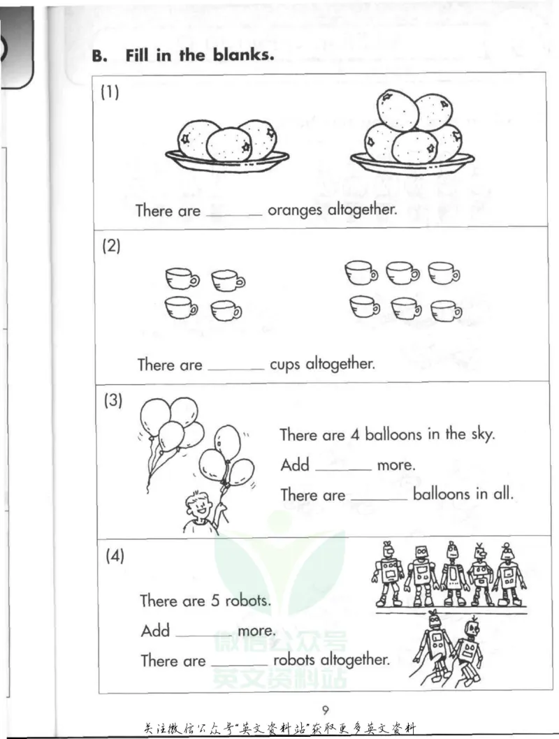 《新加坡PrimaryMathematics1AExtraPractice_小初高学习资料合集（每天更新）_国外原版英文教辅汇总_新加坡小学数学PrimaryMathematics》第9页预览