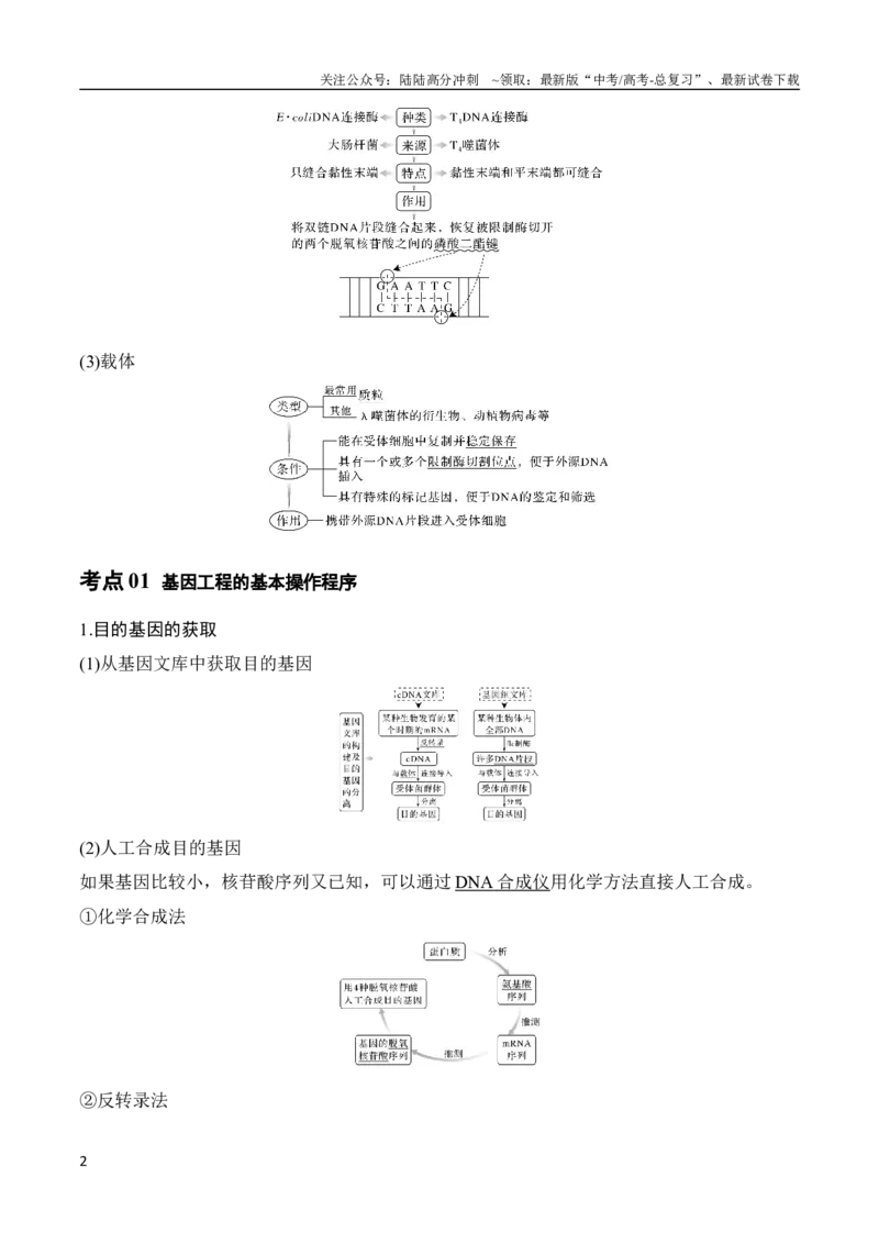 《专题15基因工程(教师版)_06-生物-高考总复习_专项复习_2024年_2024年高考生物总复习核心题型解读与全攻略新教材_资料》第2页预览