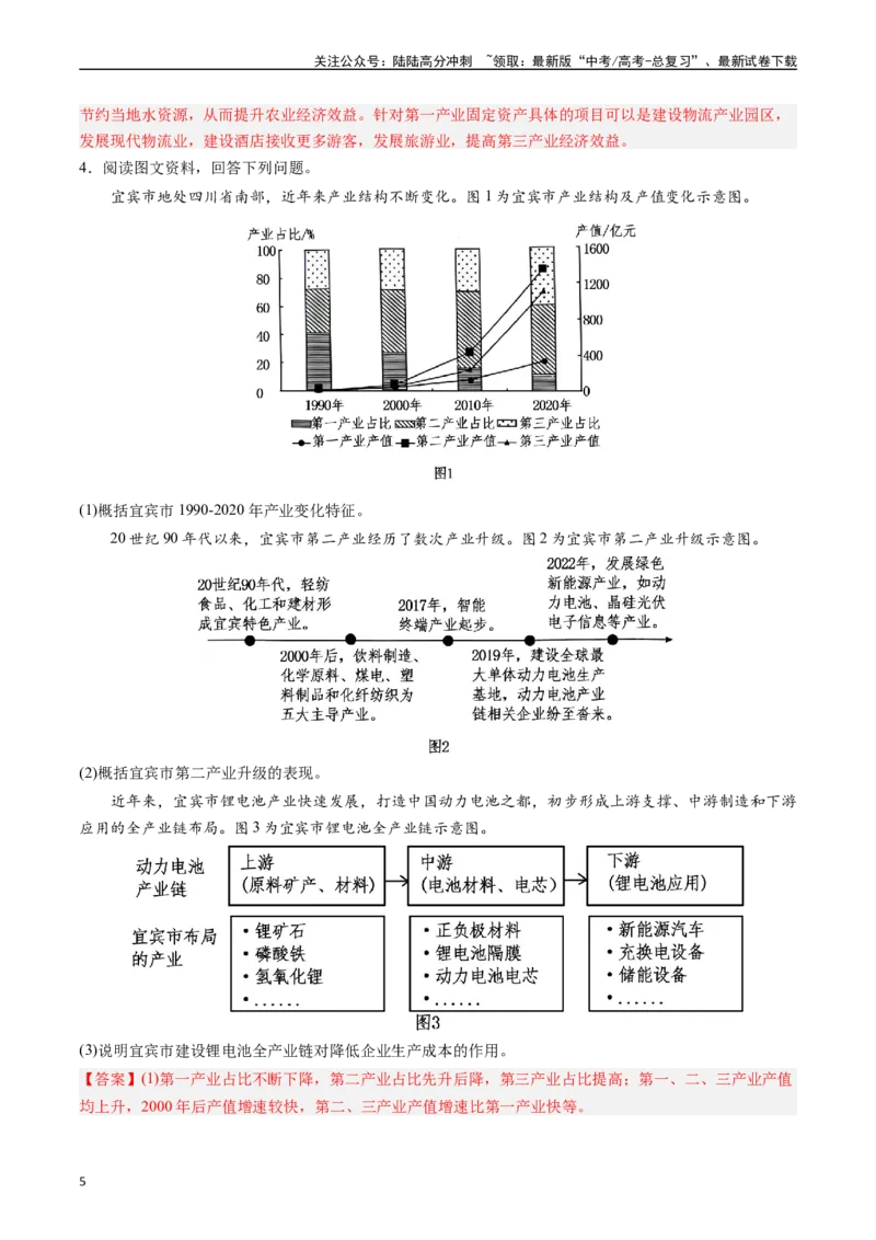 《押大题15区域转型发展与产业结构变化-（解析版）_07-地理-高考总复习_专项复习_2024年_2024年高考地理大题考前押题预测押大题综合题全国通用》第5页预览