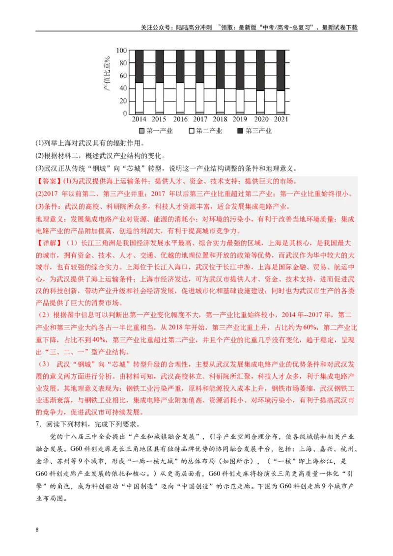《押大题15区域转型发展与产业结构变化-（解析版）_07-地理-高考总复习_专项复习_2024年_2024年高考地理大题考前押题预测押大题综合题全国通用》第8页预览