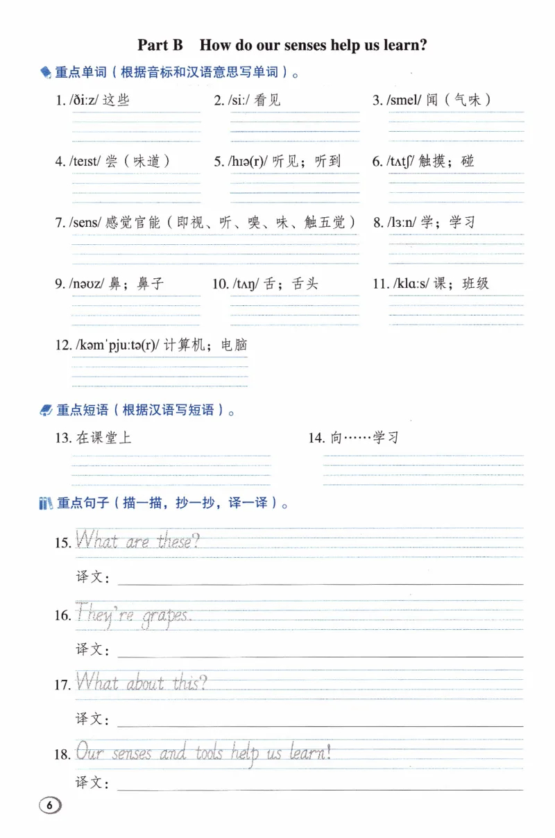 《三年级英语下册人教PEP版26春《典中点》基础默写本_小初高学习资料合集（每天更新）_2026春英语《小学典中点》人教版+外研版_26春《典中点》英语人教PEP版》第8页预览