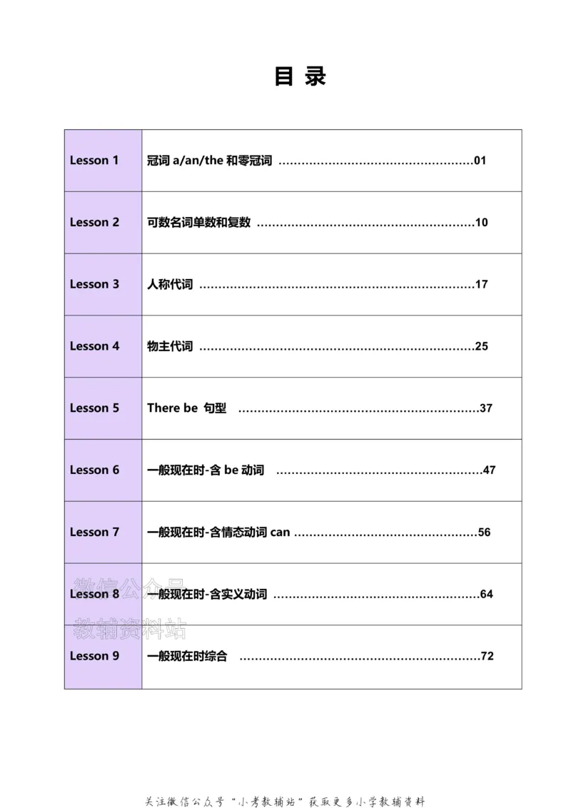 《小学英语语法上册_小初高学习资料合集（每天更新）_小学英语语法专项训练》第2页预览