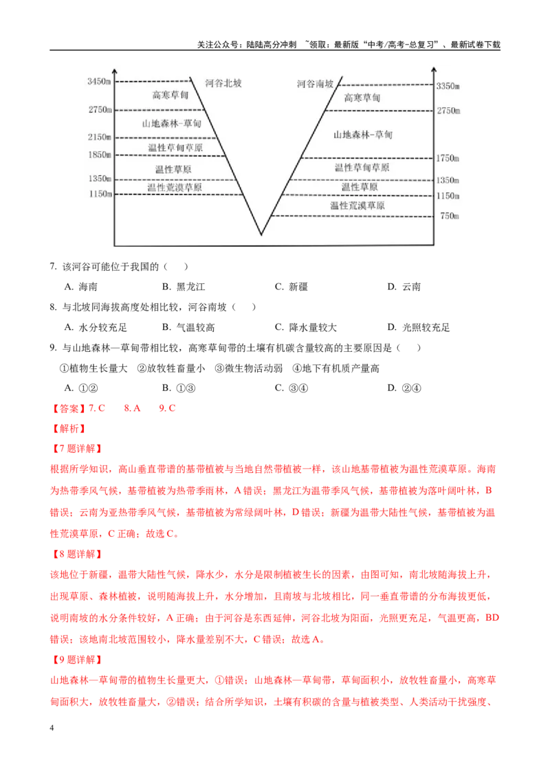 《模拟卷08（福建专用）（解析版）_07-地理-高考总复习_专项复习_2025年_2025年高考地理模拟卷（福建专用）8套》第4页预览