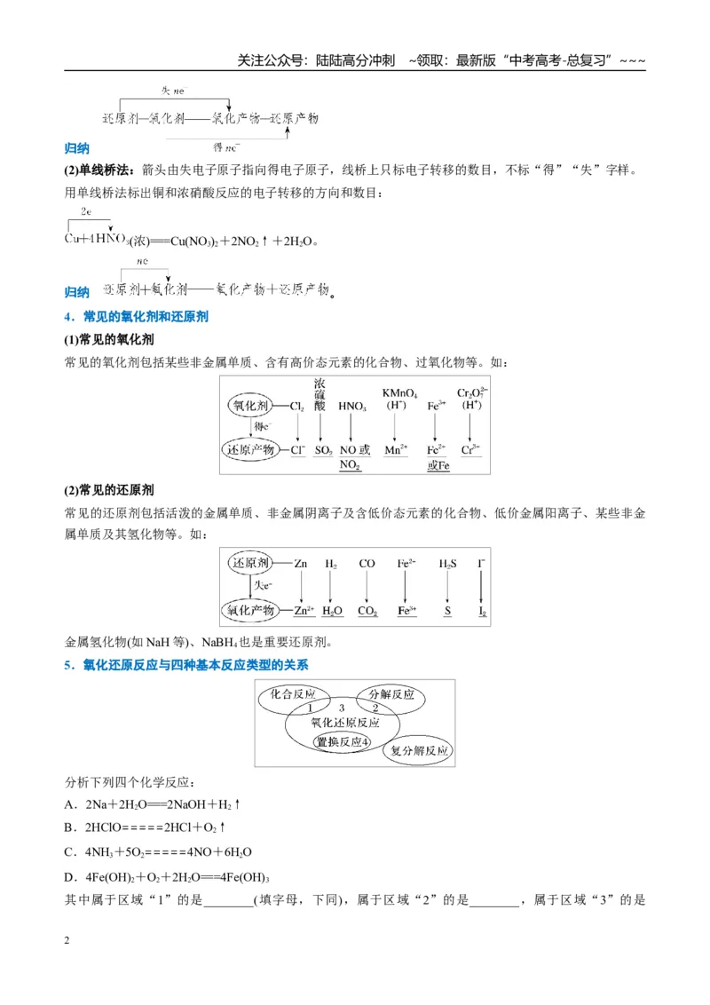 《（重点·方法·点拨）第07讲氧化还原反应的概念和规律-（学生版）_05-化学-高考总复习_一轮复习_2026年-化学高考一轮复习_2026年高考化学大一轮复习卓越讲义重难点-G355_资料》第2页预览