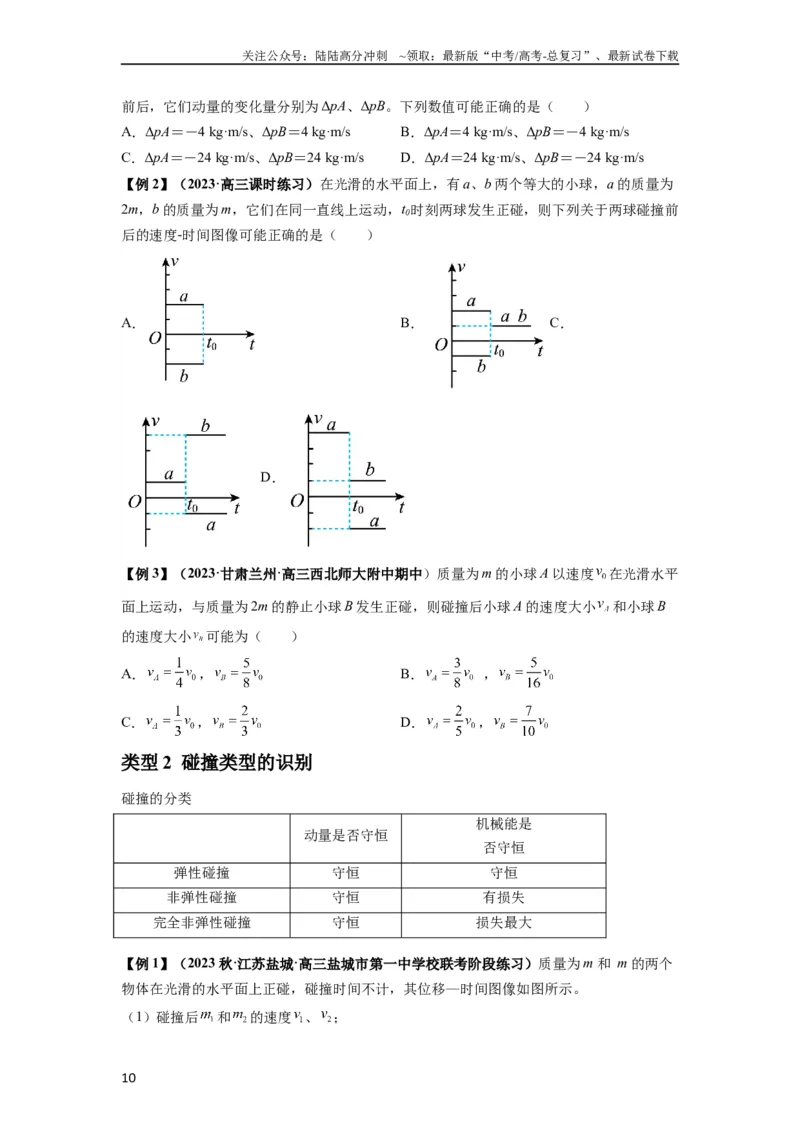 《专题16动量能量在各类模型中的应用（原卷版）_04-物理-高考总复习_一轮复习_2024年_2024年高考物理一轮复习热点题型归类训练重点提升_2024版》第10页预览