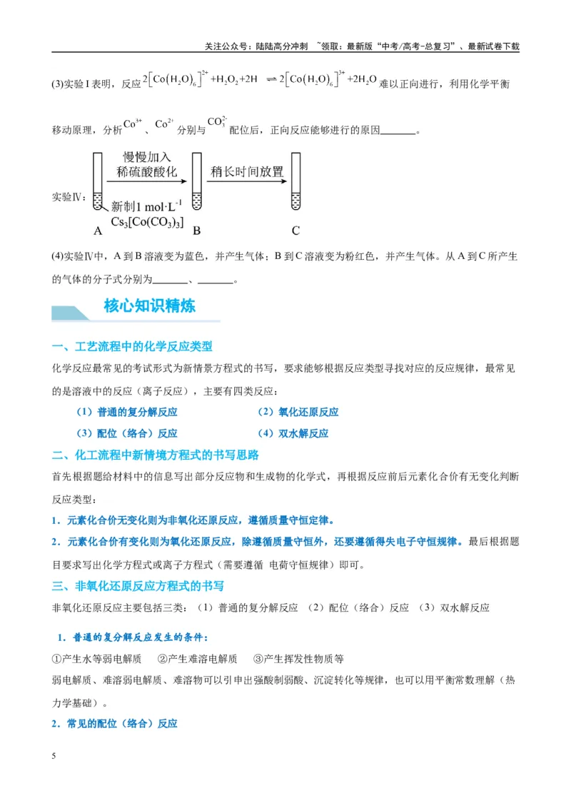 《（能力版）微专题28新情境方程式的书写-（学生版）(全国版)_05-化学-高考总复习_一轮复习_2024年_2024高考化学一轮复习考点微专题考情分析经_资料_2025版》第5页预览