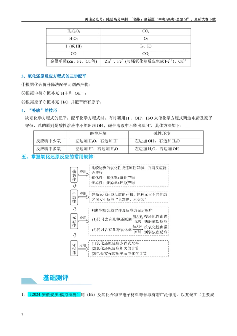 《（能力版）微专题28新情境方程式的书写-（学生版）(全国版)_05-化学-高考总复习_一轮复习_2024年_2024高考化学一轮复习考点微专题考情分析经_资料_2025版》第7页预览