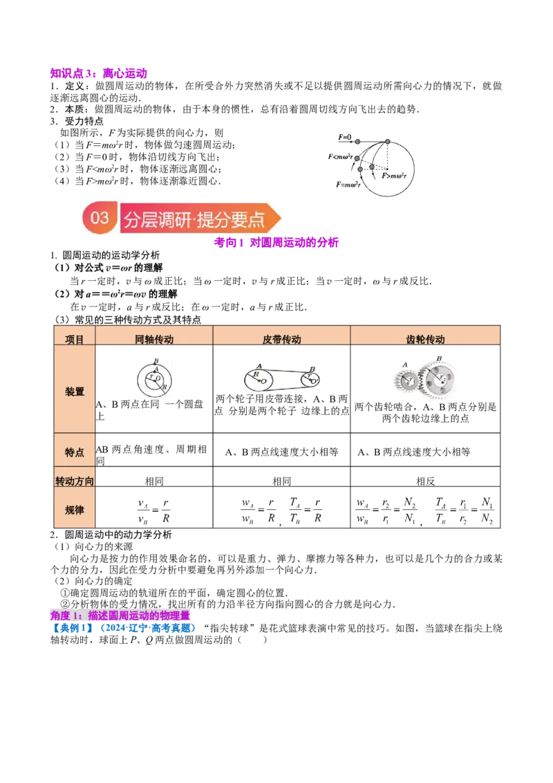 《专题16圆周运动（学生版）_04-物理-高考总复习_一轮复习_2026年-物理高考一轮复习_142026年高考物理一轮复习讲与练（知识点+考向）》第3页预览