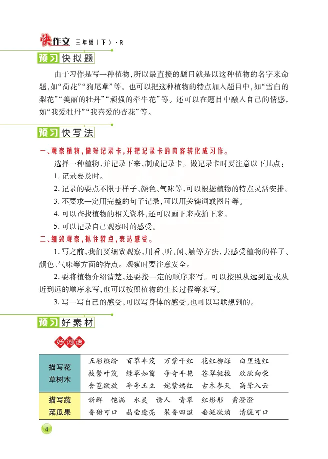 《张晓宁快作文三年级下_小学1-6年级全科全套_1-6年级全科下册_三年级_三年级下语文_语文三下单元习作专项》第10页预览