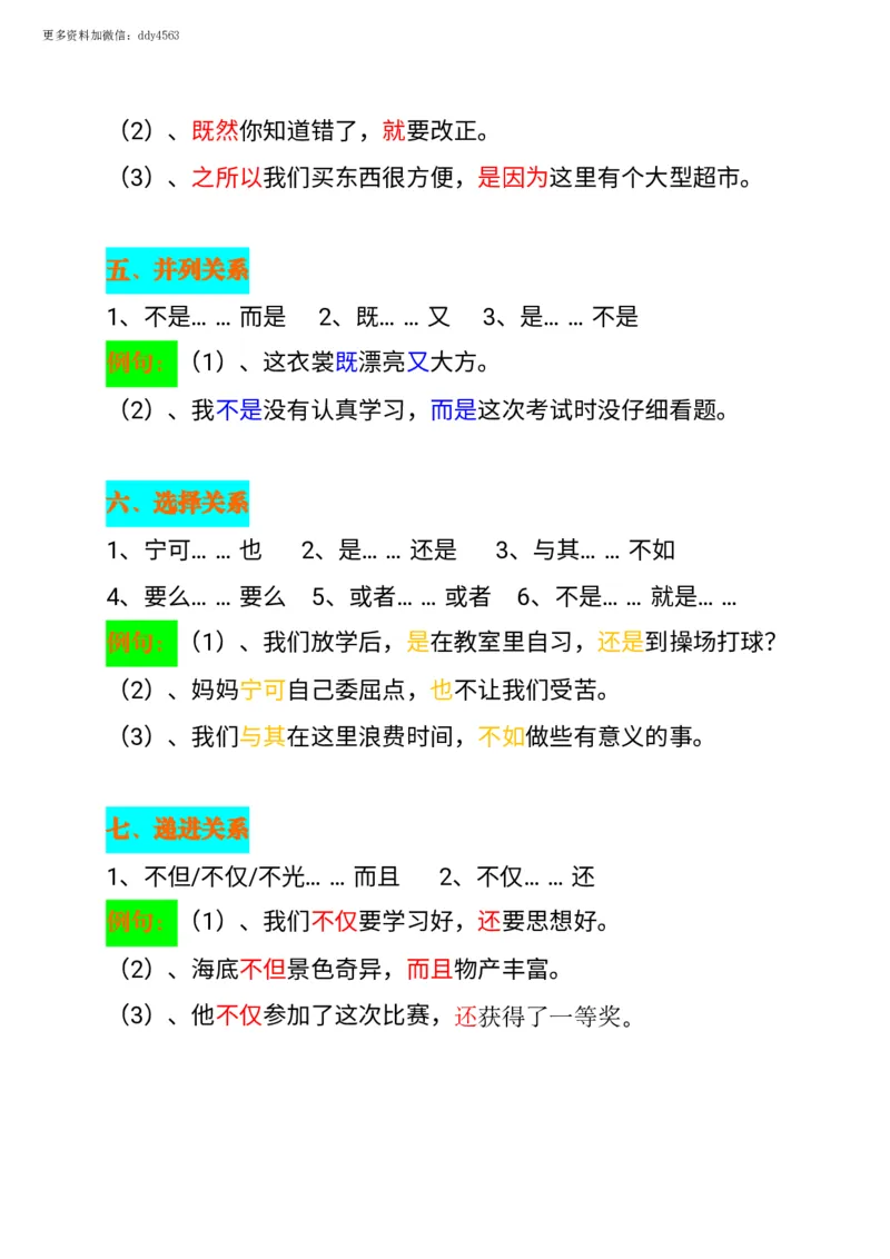 《小学常用关联词、造句归纳、写作常用词语积累_小学1-6年级全科全套_1-6年级全科上册_二年级_语文_语文二上重点考点总结》第2页预览