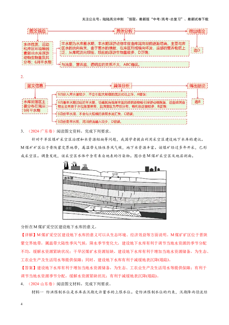 《微专题水库的水文特征及功能（讲义）（教师版）_07-地理-高考总复习_二轮复习_2025年_2025年高考地理二轮复习课件+讲义+练习（新高考通用）_专题4水体运动》第4页预览