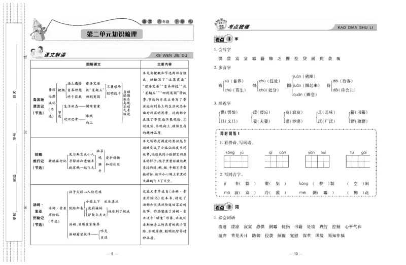 《《知识梳理卷》6年级语文_小学1-6年级全科全套_1-6年级全科下册_六年级_语文_语文六下电子册类》第6页预览