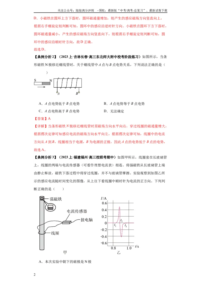 《专题15电磁感应定律及其应用（解析版）_04-物理-高考总复习_二轮复习_2024年_2024高考物理二轮复习热点题型归纳与变式演练解题_资料》第2页预览