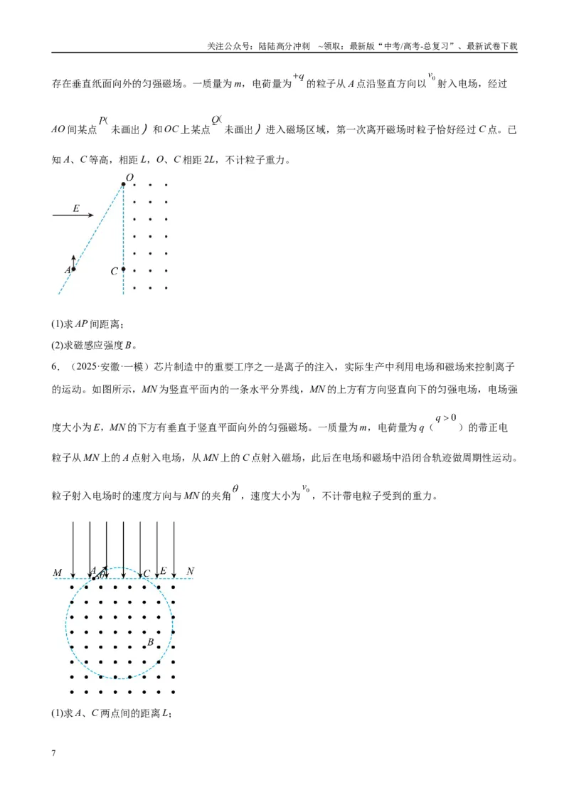 《专题16带电粒子在组合场、复合场中的运动模型（学生版）_04-物理-高考总复习_专项复习_2025年_2025年高考物理热点模型与方法归纳》第7页预览