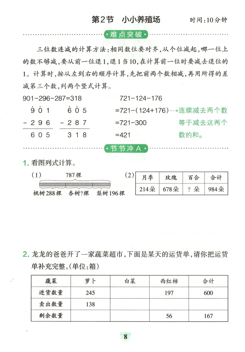 《提优训练_小初高学习资料合集（每天更新）_2026秋《小学学霸冲A卷》_数学《小学学霸冲A卷》北师26秋_26秋小学学霸冲A卷数学BS3上》第10页预览