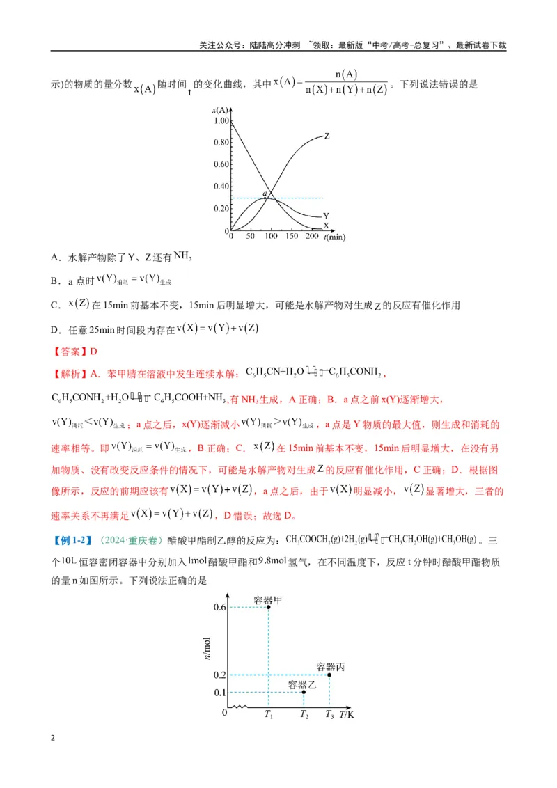 《题型13化学反应速率与平衡（解析版）_05-化学-高考总复习_二轮复习_2025年_2025年高考化学二轮热点题型归纳与变式演练（新高考通用）》第2页预览