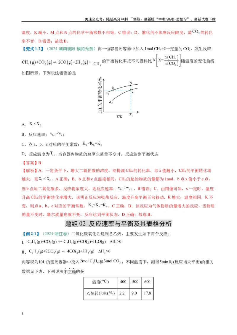 《题型13化学反应速率与平衡（解析版）_05-化学-高考总复习_二轮复习_2025年_2025年高考化学二轮热点题型归纳与变式演练（新高考通用）》第5页预览