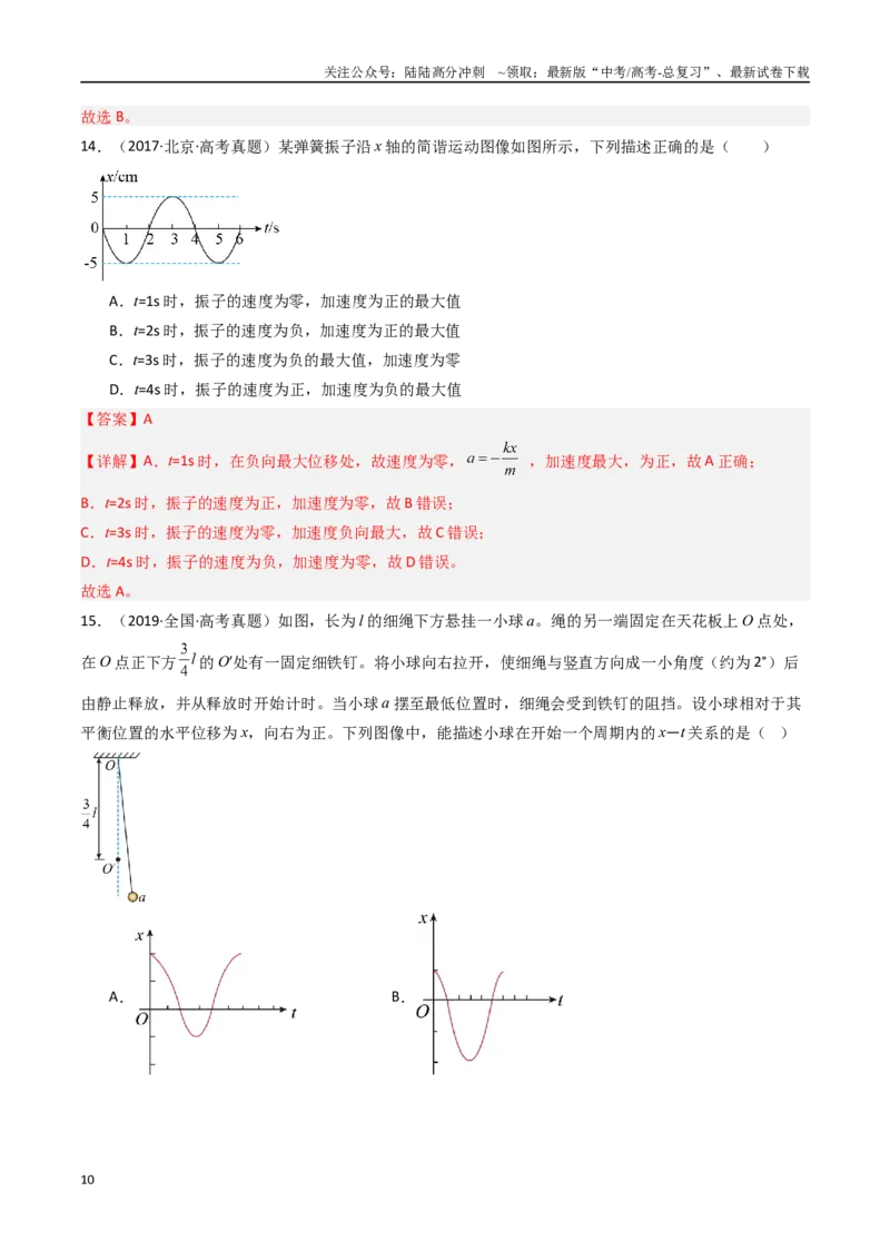 《专题16机械振动-（全国通用）（解析版）_04-物理-高考总复习_专项复习_2025年_十年（2015-2024）高考物理真题分类汇编（全国通用）》第10页预览